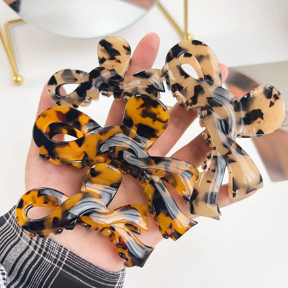Women's Handmade Elegant Geometric Acetic Acid Hairclip Grab Clip Ponytail Clip Hair Accessories