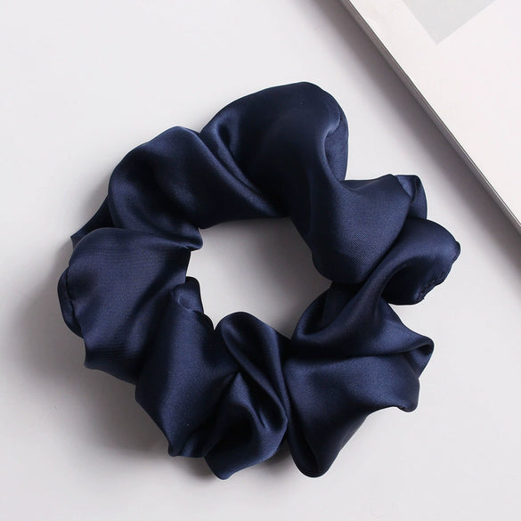 Women's Handmade Fabric Rabbit Ear Hair Clip Solid Color Satin Flower Hair Accessory