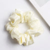 Women's Handmade Fabric Rabbit Ear Hair Clip Solid Color Satin Flower Hair Accessory