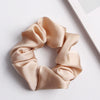 Women's Handmade Fabric Rabbit Ear Hair Clip Solid Color Satin Flower Hair Accessory