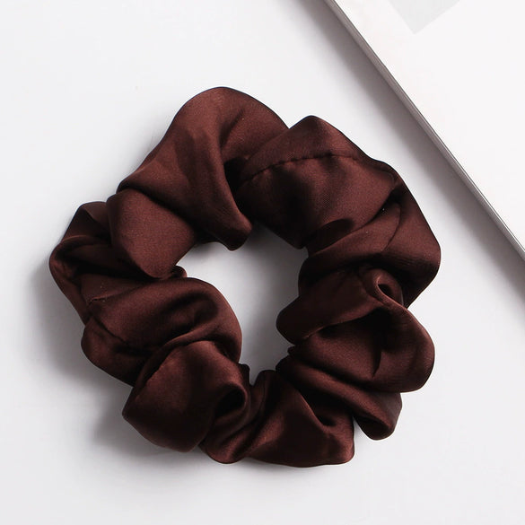 Women's Handmade Fabric Rabbit Ear Hair Clip Solid Color Satin Flower Hair Accessory