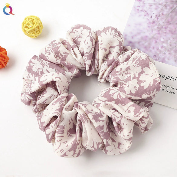 Women’s Handmade Fabric Scrunchie Hair Tie With Polka Dot And Leopard Print Patterns Elegant Hair Accessory Wholesale