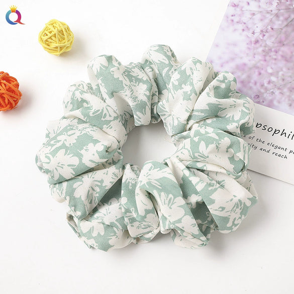 Women’s Handmade Fabric Scrunchie Hair Tie With Polka Dot And Leopard Print Patterns Elegant Hair Accessory Wholesale