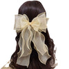 Women's Handmade Fairy Girl Lace Bow Spring Clip Hair Accessories
