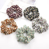 Women's Handmade Floral Print Chiffon Fabric Scrunchie Hair Ring Hair Accessory For Everyday Styling
