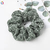 Women's Handmade Floral Print Chiffon Fabric Scrunchie Hair Ring Hair Accessory For Everyday Styling
