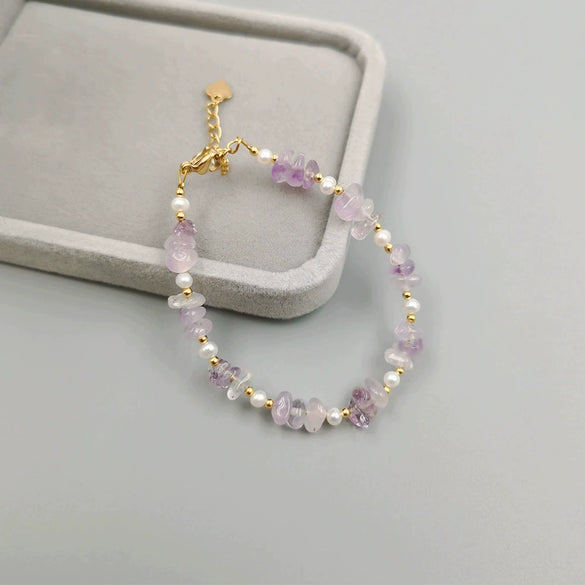 Women's Handmade Freshwater Pearl And Artificial Crystal Geometric Retro Clavicle Necklace With Cross Chain