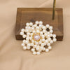 Women's Handmade Freshwater Pearl And Gold Plated Copper Flower Brooch