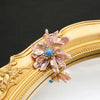 Women's Handmade Freshwater Pearl And Gold Plated Copper Flower Brooch