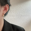 Women's Handmade Freshwater Pearl And Zircon Geometric Earrings Elegant High End Ear Jewelry
