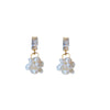 Women's Handmade Freshwater Pearl And Zircon Geometric Earrings Elegant High End Ear Jewelry