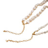 Women's Handmade Freshwater Pearl Minimalist Geometric Cross Chain Necklace