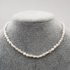 Women's Handmade Freshwater Pearl Minimalist Geometric Cross Chain Necklace