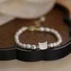 Women's Handmade Freshwater Pearl Shell Cat Style Bracelet