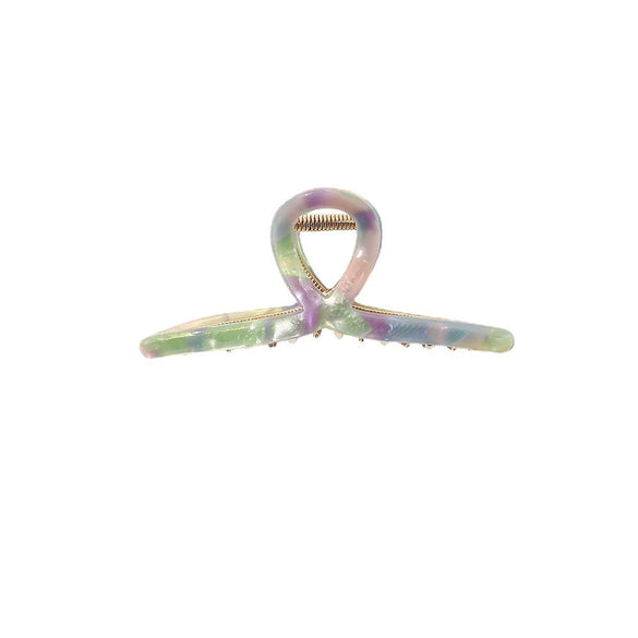 Women's Handmade Geometric Acetate Large Crossshaped Hair Claw Clip Statement Hairpin