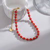 Women's Handmade Geometric Beaded Pearl Stainless Steel Bracelet