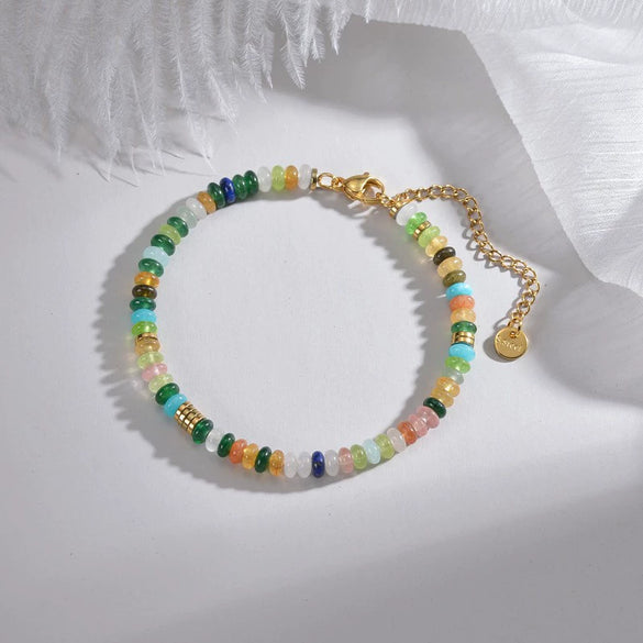 Women's Handmade Geometric Beaded Pearl Stainless Steel Bracelet
