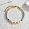 Women's Handmade Geometric Beaded Pearl Stainless Steel Bracelet