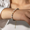 Women's Handmade Geometric Beaded Pearl Stainless Steel Bracelet