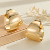Women's Handmade Geometric Circle Earrings Retro Iron Statement Jewelry With Light Luxury Trendy Style