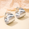 Women's Handmade Geometric Circle Earrings Retro Iron Statement Jewelry With Light Luxury Trendy Style