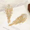 Women's Handmade Geometric Copper Long Tassel Earrings Fashion Light Luxury Popular Style