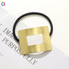 Women's Handmade Geometric Metal Cut Out Towel Hair Accessories Hair Ring Hair Tie