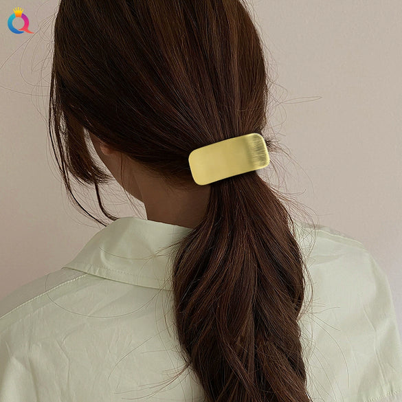 Women's Handmade Geometric Metal Cut Out Towel Hair Accessories Hair Ring Hair Tie