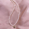 Women's Handmade Geometric Metal Freshwater Pearl Necklace
