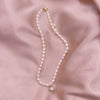Women's Handmade Geometric Metal Freshwater Pearl Necklace