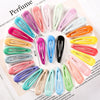 Women's Handmade Geometric Metal Water Drop Hair Clips Cute Candy Color Side Bangs Hair Accessories