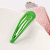 Women's Handmade Geometric Metal Water Drop Hair Clips Cute Candy Color Side Bangs Hair Accessories