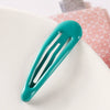 Women's Handmade Geometric Metal Water Drop Hair Clips Cute Candy Color Side Bangs Hair Accessories