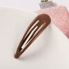 Women's Handmade Geometric Metal Water Drop Hair Clips Cute Candy Color Side Bangs Hair Accessories