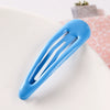 Women's Handmade Geometric Metal Water Drop Hair Clips Cute Candy Color Side Bangs Hair Accessories