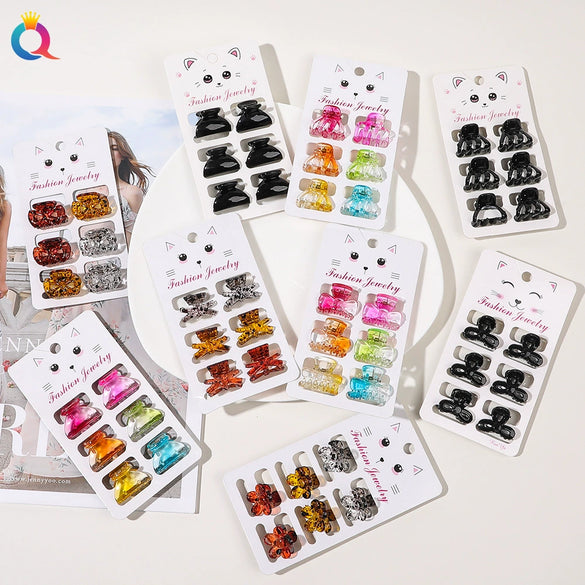 Women's Handmade Geometric Mini Hair Clip Small Grip Clip For Bangs And Loose Hair Casual Colorful Design