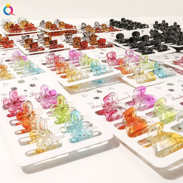 Women's Handmade Geometric Mini Hair Clip Small Grip Clip For Bangs And Loose Hair Casual Colorful Design