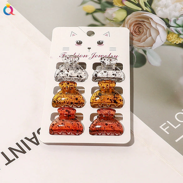Women's Handmade Geometric Mini Hair Clip Small Grip Clip For Bangs And Loose Hair Casual Colorful Design