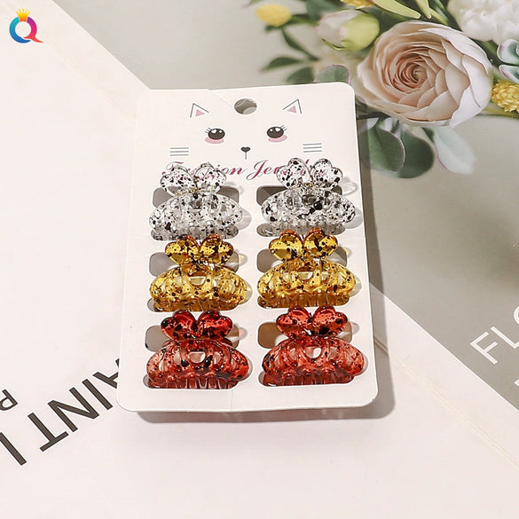 Women's Handmade Geometric Mini Hair Clip Small Grip Clip For Bangs And Loose Hair Casual Colorful Design