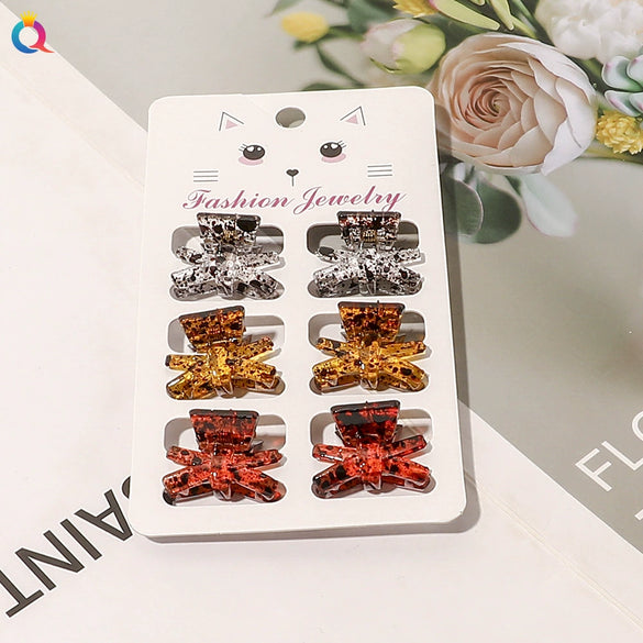 Women's Handmade Geometric Mini Hair Clip Small Grip Clip For Bangs And Loose Hair Casual Colorful Design