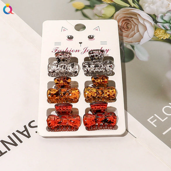 Women's Handmade Geometric Mini Hair Clip Small Grip Clip For Bangs And Loose Hair Casual Colorful Design