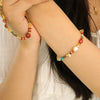 Women's Handmade Geometric Natural Stone Bracelet With Czech Beads Freshwater Pearls Red Agate And Copper