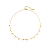 Women's Handmade Geometric Picture Stone And Copper Beaded Clavicle Necklace