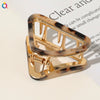 Women's Handmade Geometric Triangle Hollow Hair Clip In Acetate And Alloy Light Luxury Hair Accessory