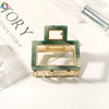 Women's Handmade Geometric Triangle Hollow Hair Clip In Acetate And Alloy Light Luxury Hair Accessory