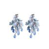 Women's Handmade Glass Glazed Flower Tassel Earrings