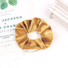 Women's Handmade Gradient Fabric Scrunchie Hair Tie With Zipper Detail Fashion Ponytail Hair Accessory Wholesale