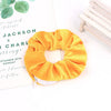Women's Handmade Gradient Fabric Scrunchie Hair Tie With Zipper Detail Fashion Ponytail Hair Accessory Wholesale