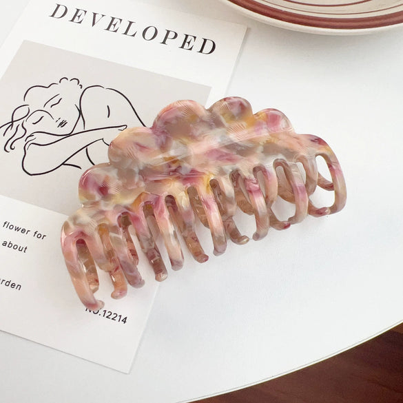 Women's Handmade High Sense Geometric Acetic Acid Hair Grab Clip