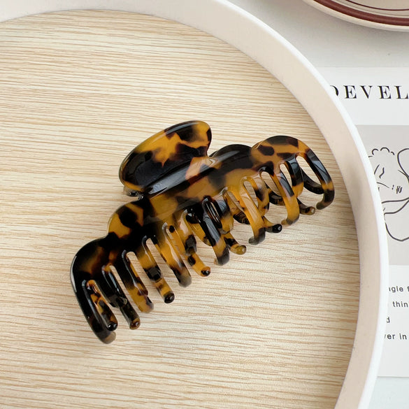 Women's Handmade High Sense Geometric Acetic Acid Hairpin Doublerow Teeth Grab Clip